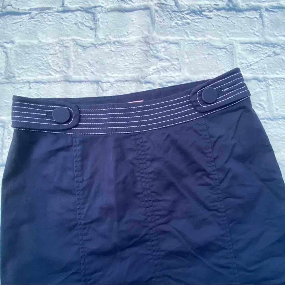 Lilly Pulitzer Navy Skirt With Button Detail 4